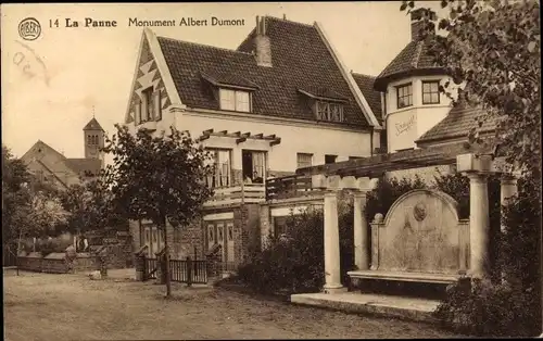 Ak La Panne De Panne Westflandern, Monument Albert Dumont