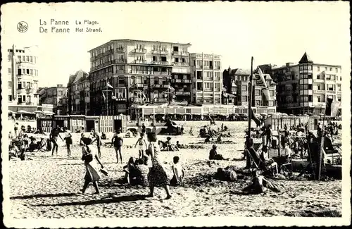 Ak La Panne De Panne Westflandern, La Plage