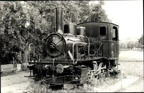 Foto Ak Deutsche Eisenbahn, Lokalbahnlok 4, Dampflok