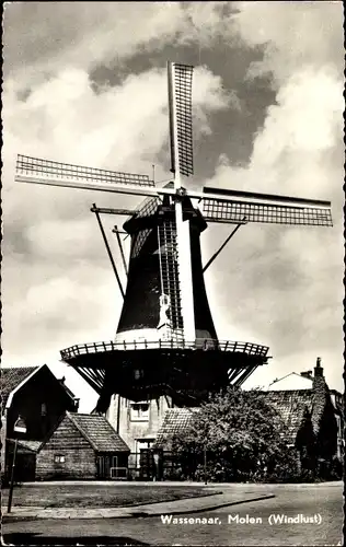 Ak Wassenaar Südholland, Molen, Windlust, Ansicht der Windmühle
