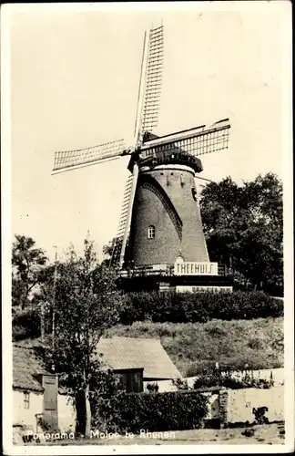 Ak Rhenen Utrecht, Panorama, Molen, Windmühle