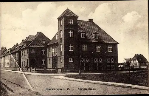 Ak Einswarden Nordenham in Oldenburg, Partie am Spritzenhaus