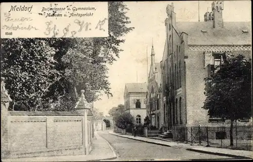 Ak Meldorf in Holstein, Butjestraße, Gymnasium, Museum, Amtsgericht