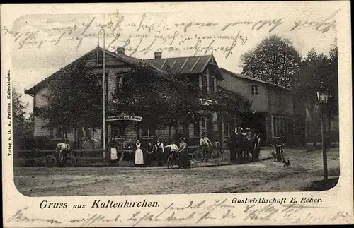 Ak Kaltenkirchen in Holstein, Straßenpartie mit Gastwirtschaft