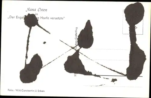 Ak Schauspielerin Nana Osten, Der Engel der seine Harfe versetzte