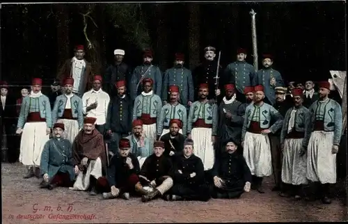 Ak G.m.b.h. in deutscher Gefangenschaft, französische Kriegsgefangene, I WK, Zuaven