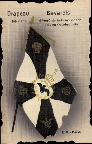 Regiment Ak 85. Inf. Regiment Bayern, decore de la Croix de fer pris en Octobre 1914, I WK