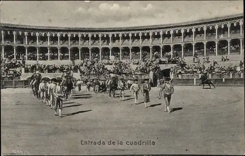 Ak Corrida de Toros, Entrada de la cuadrilla, Stierkampf