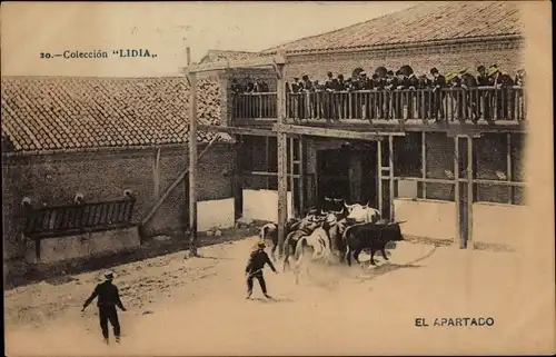 Ak Corrida de Toros, El Apartado, Stierkampf