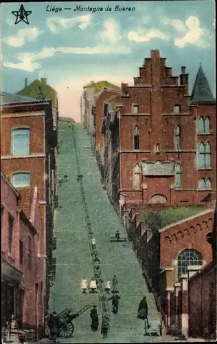 Ak Liège Lüttich Wallonien, Montagne de Bueren