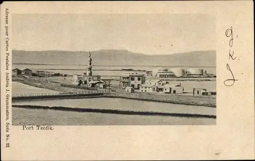 Ak Port Tewfik Suez Port Ägypten, Blick auf die Stadt