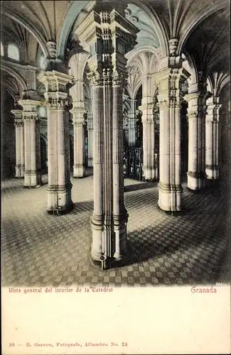 Ak Granada Andalusien Spanien, Interior de la Catedral