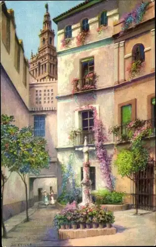 Ak Sevilla Andalusien, Pl. Santa Maria