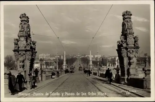 Ak Madrid, Puente de Toledo y Paseo de los Ocho Hilos