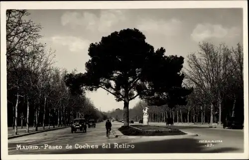 Ak Madrid Spanien, Paseo de Coches del Retiro