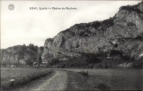 Ak Lustin Profondeville Wallonien Namur, Chaine de Rochers