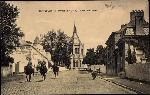Ak Bon Secours Bonsecours Péruwelz Hennegau, Route de Condé