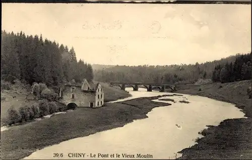 Ak Chiny Wallonien Luxemburg, Le Pont et le Vieux Moulin