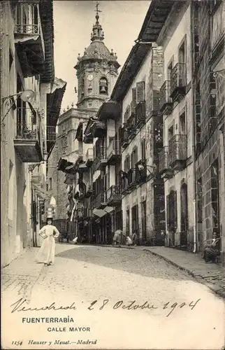 Ak Fuenterrabia Baskenland, Calle Mayor