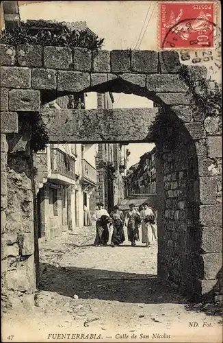 Ak Fuenterrabia Baskenland, Calle de San Nicolas