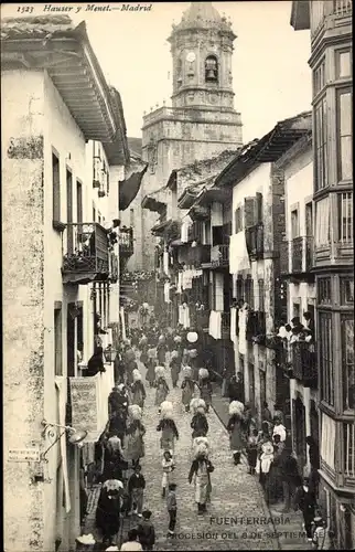 Ak Hondarribia Fuenterrabia Baskenland, Procesion del 8 Septiembre