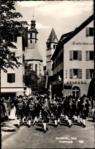 Ak Kitzbühel in Tirol, Stadtmusik, Musikkapelle, Café