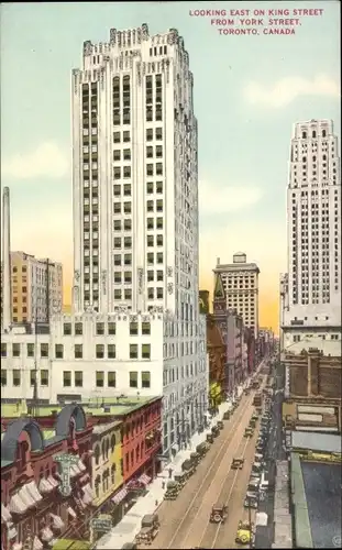 Ak Toronto Ontario Kanada, King Street from York Street