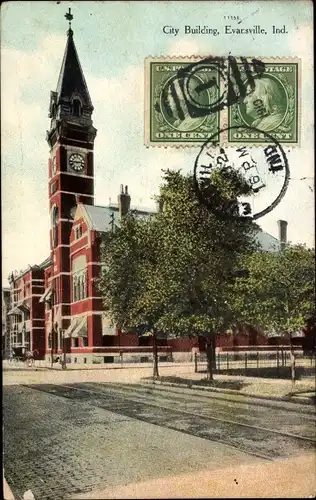Ak Evanville Indiana USA, City Building