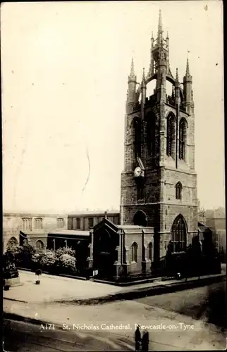 Ak Newcastle upon Tyne England, St. Nicholas Cathedral