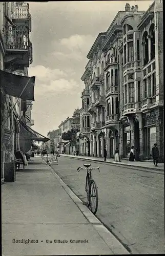 Ak Bordighera Liguria, Via Vittorio Emanuele