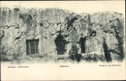 Ak Athen Griechenland, Prison de Socrate