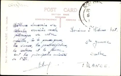 Ak Ceylon Sri Lanka, Rickshaw and Bullock Hackery