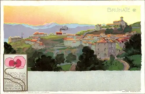 Litho Brunate Lago di Como Lombardia, Funicolare Como Brunate, Stadtansicht