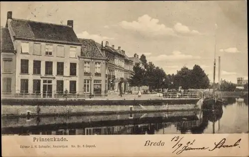 Ak Breda Nordbrabant Niederlande, Prinsenkade