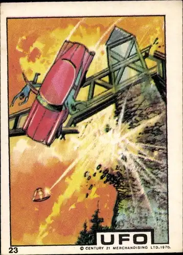 Sammelbild Fernsehserie UFO Nr. 23, 1970