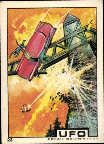 Sammelbild Fernsehserie UFO Nr. 23, 1970