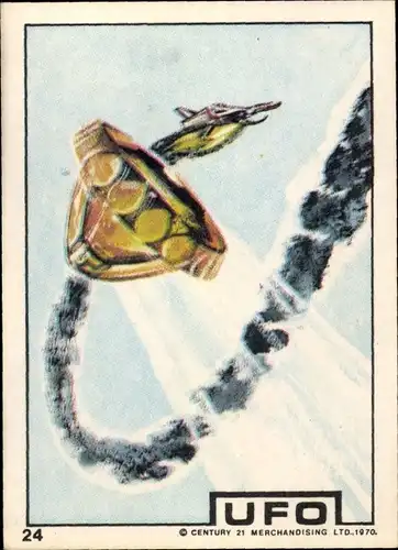 Sammelbild Fernsehserie UFO Nr. 24, 1970