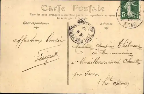 Ak Aillevillers Haute Saône, Interieur de la Gare