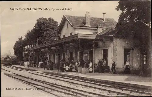Ak Ligny en Barrois Meuse, Interieur de la Gare