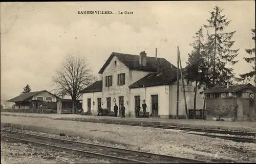 Ak Rambervillers Vosges, La Gare