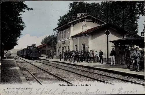 Ak Châtel Nomexy Lothringen Vosges, La Gare