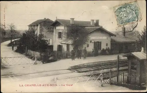 Ak La Chapelle aux Bois Lothringen Vosges, La Gare