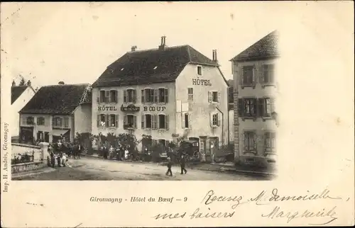 Ak Giromagny Schermenei Territoire de Belfort, Hotel du Boeuf