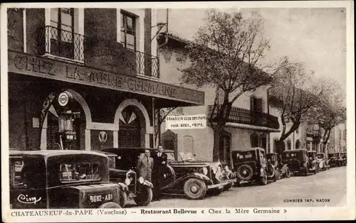 Ak Châteauneuf du Pape Vaucluse, Restaurant Bellevue