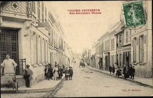 Ak Villers Cotterêts Aisne, Rue Alexandre Dumas