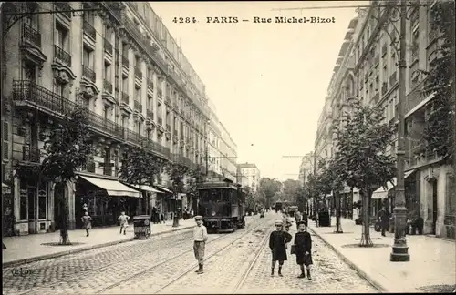 Ak Paris XII Reuilly, Rue Michel Bizot, Straßenbahn