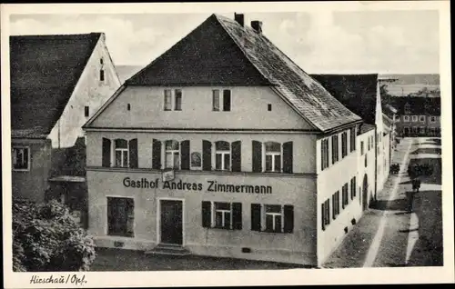 Ak Hirschau in der Oberpfalz, Gasthof und Metzgerei Andreas Zimmermann