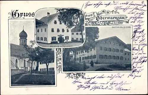 Ak Oberwarngau Warngau in Oberbayern, Handlung Holzmann, Gasthaus