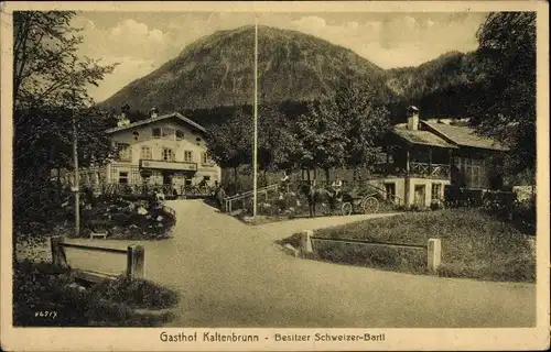 Ak Kaltenbrunn Garmisch Partenkirchen in Oberbayern, Gasthof Kaltenbrunn