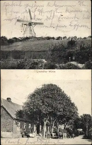 Ak Lindhöft Noer an der Ostsee, Windmühle, Gasthaus